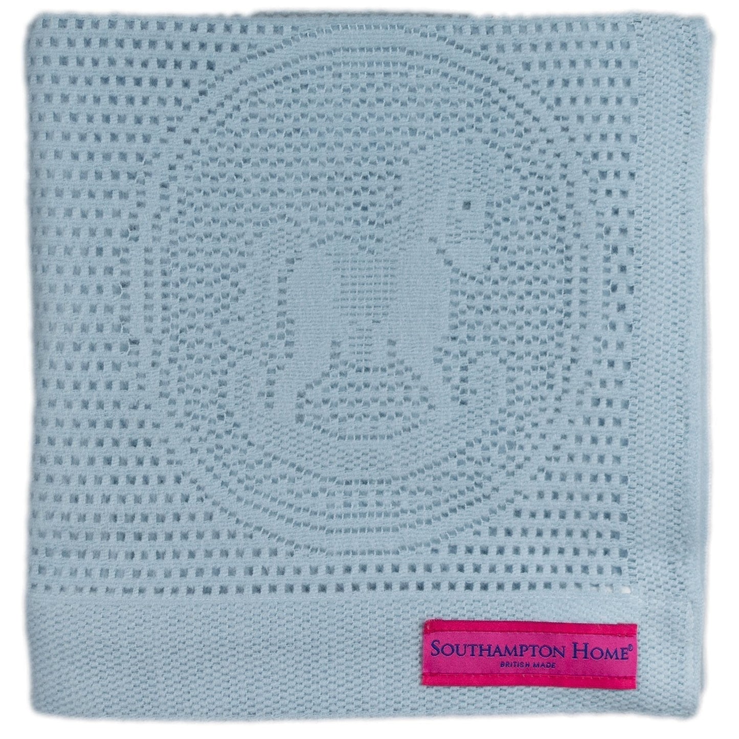 Southampton Home Lace Weave Rocking Horse Baby Blanket - Blue