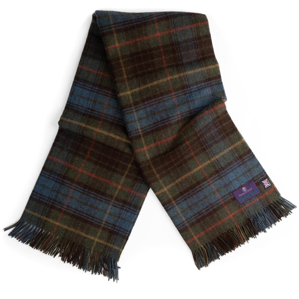 Highland Tweeds Shetland Lambswool Throw - Antique Hunting Stewart
