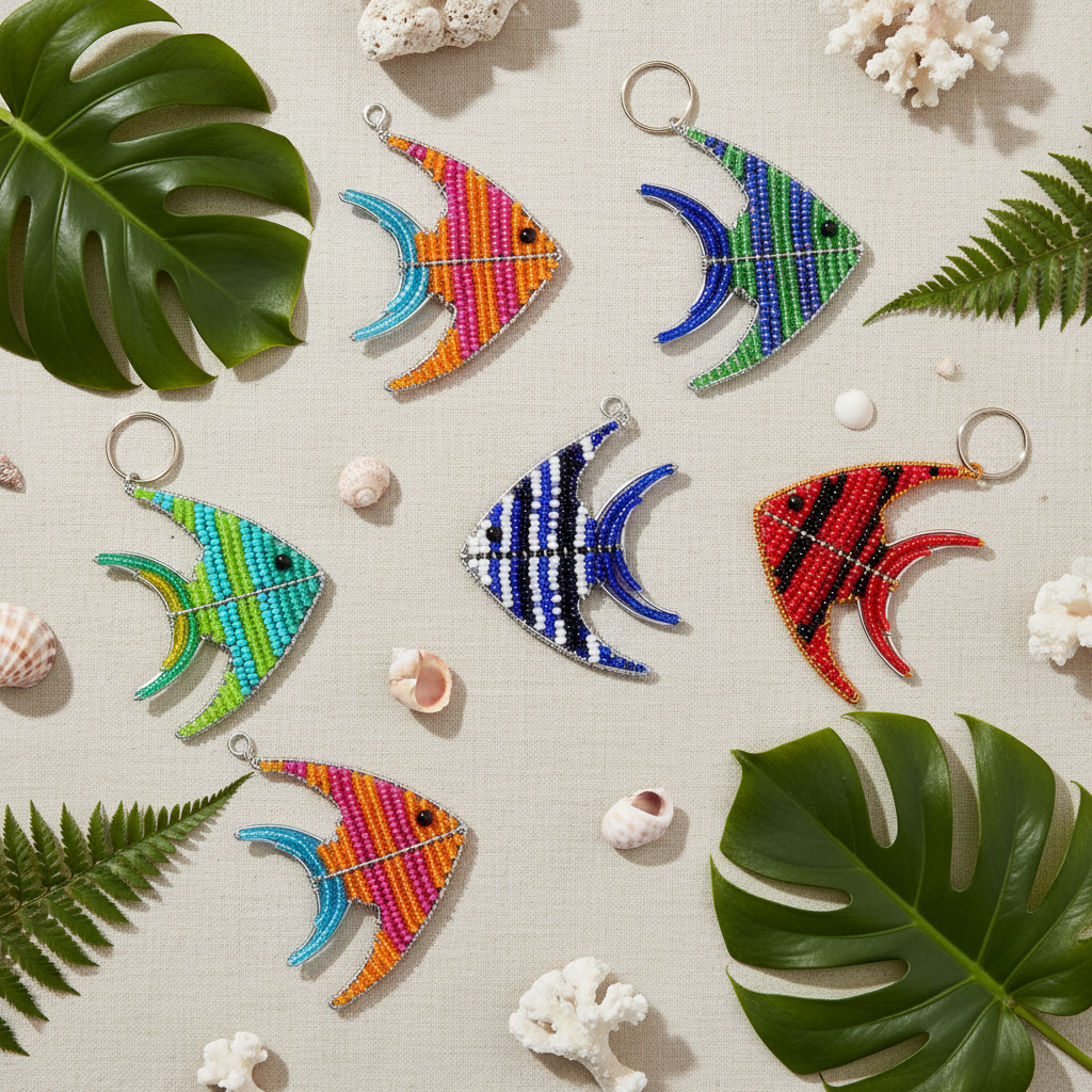 Angel Fish Keyring - Set of 6
