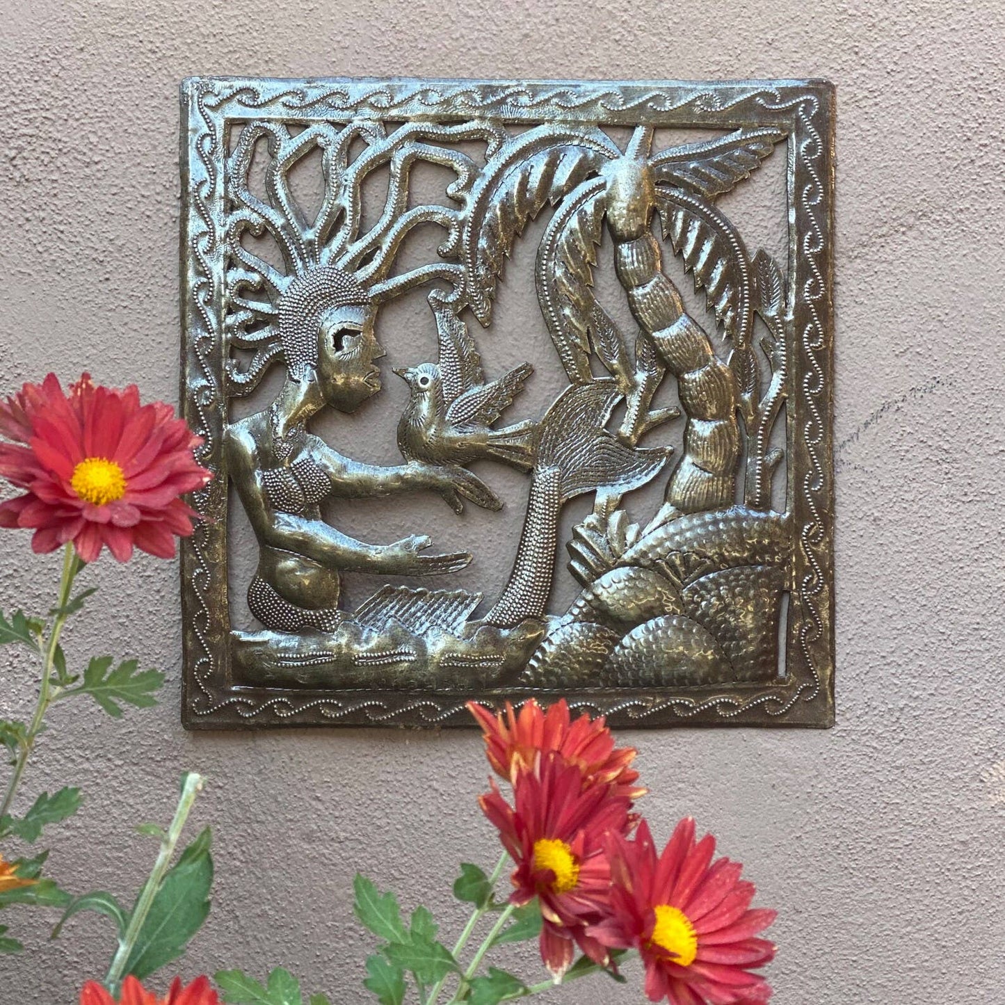 Mermaid Design, Vintage Style, 11" x 11"