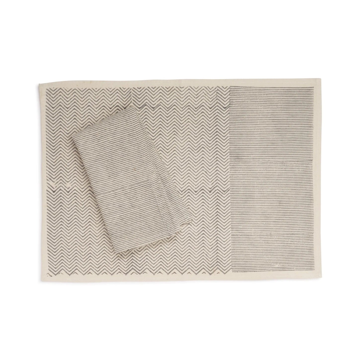 Hand Block Printed Cotton Napkins, Set of 4 | 18″×18″ | Fair trade | Axis