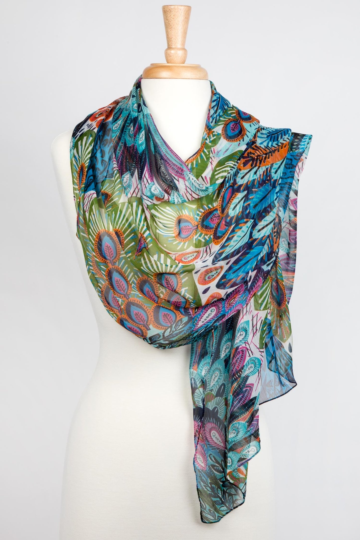 Peacock Pattern Scarf