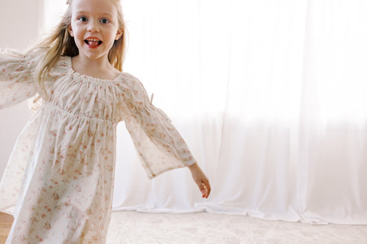 Kennedi Dress | Spring Petal |Bell Sleeve