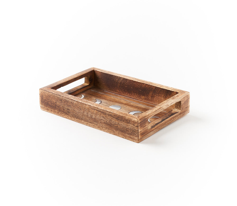 Jyotisha Celestial Rectangular Catch-all Tray  - Brass Inlay