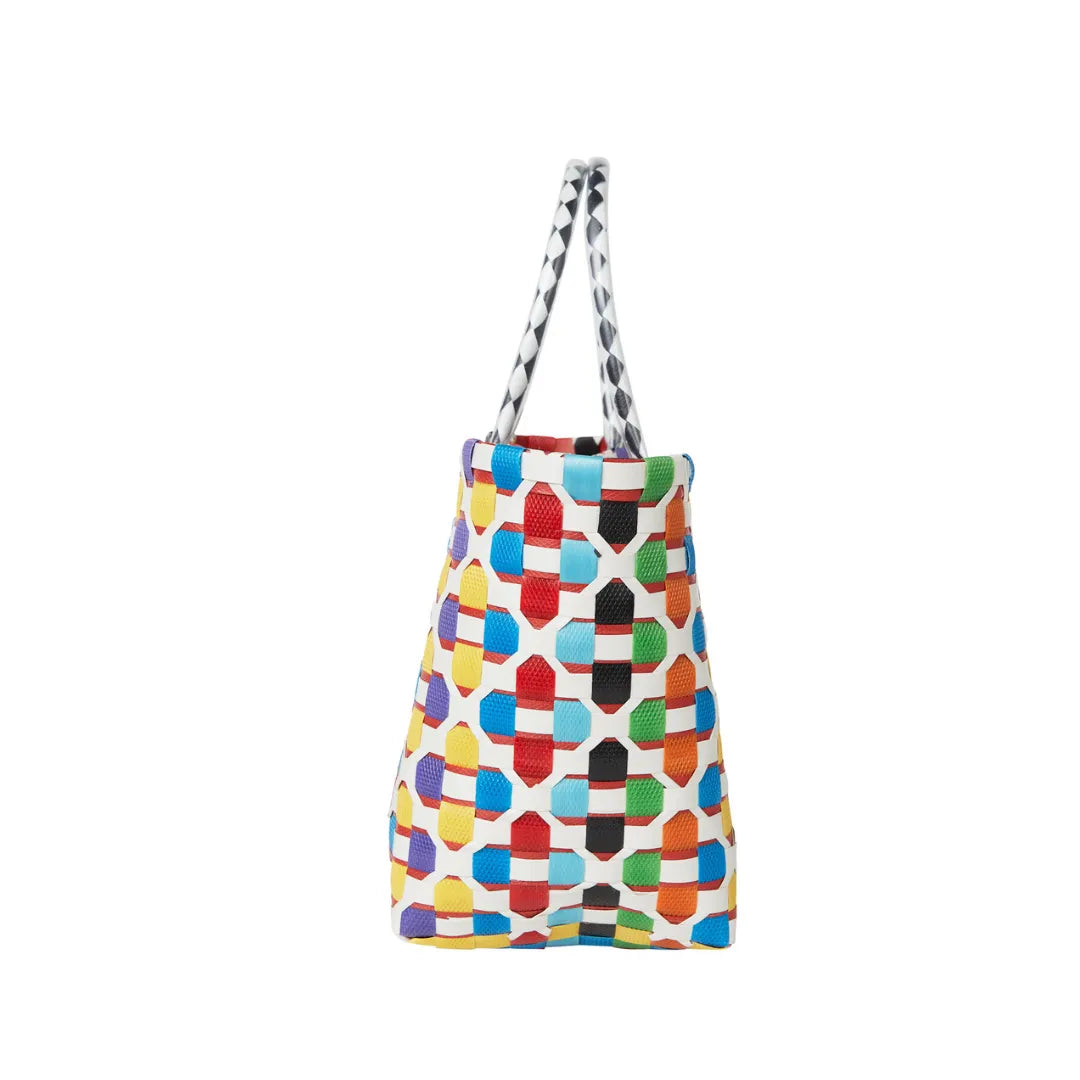 The Kensley Mini Handwoven · Floral Recycled Plastic