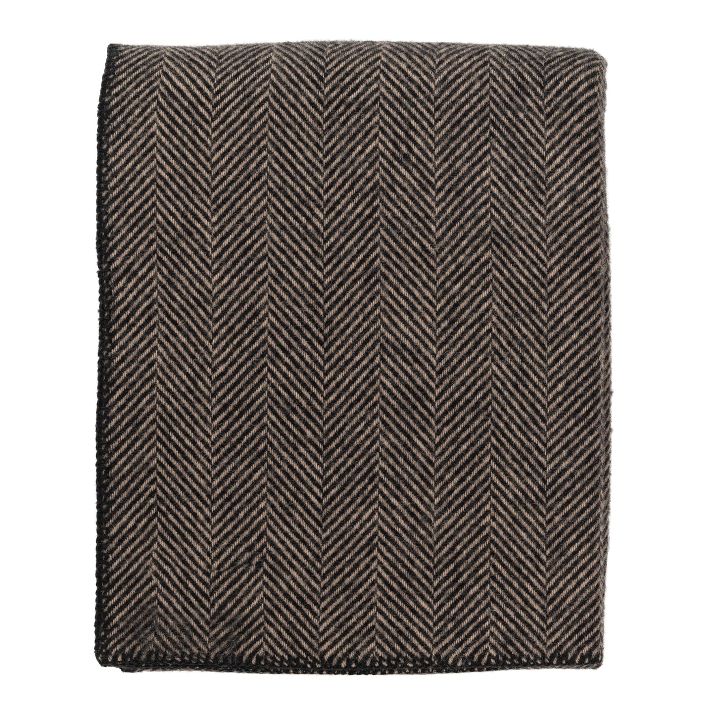 Highland Tweeds BIG Throw ~ Black Herringbone