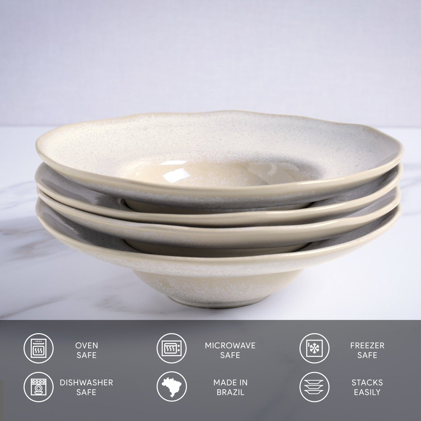 Deep Rim Plate Set of 4