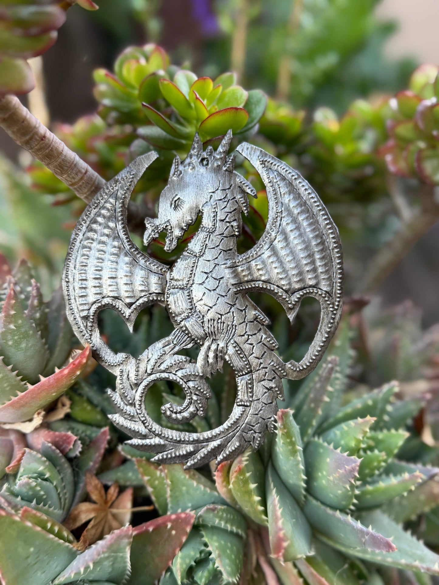 Handmade Haitian Metal Dragon Fair Trade Ornament