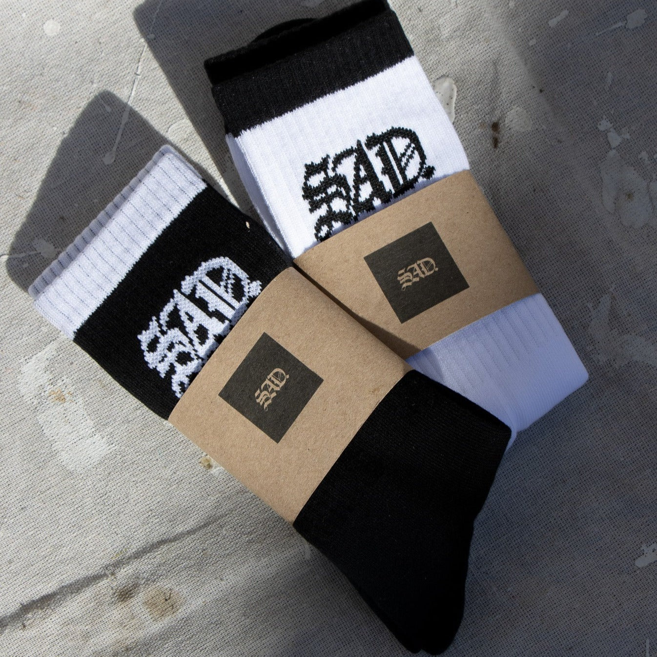 Two Sock Pack // Black + White