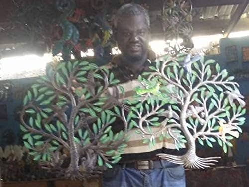23" Haitian Metal Colorful handmade Tree of Life Wall Decor