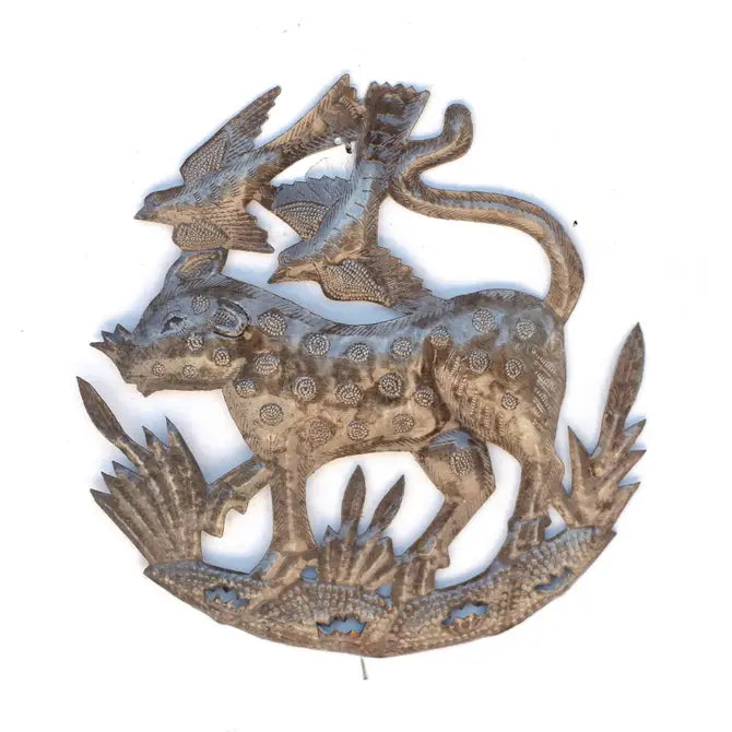 Spotted Jaguar, Haitian Art, Limited Edition Fair Trade 11