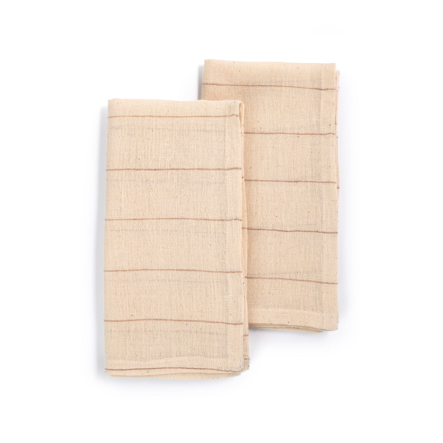 Handwoven Organic Cotton Napkins, Set of 2 | 20" × 20" | Fair Trade | Believe