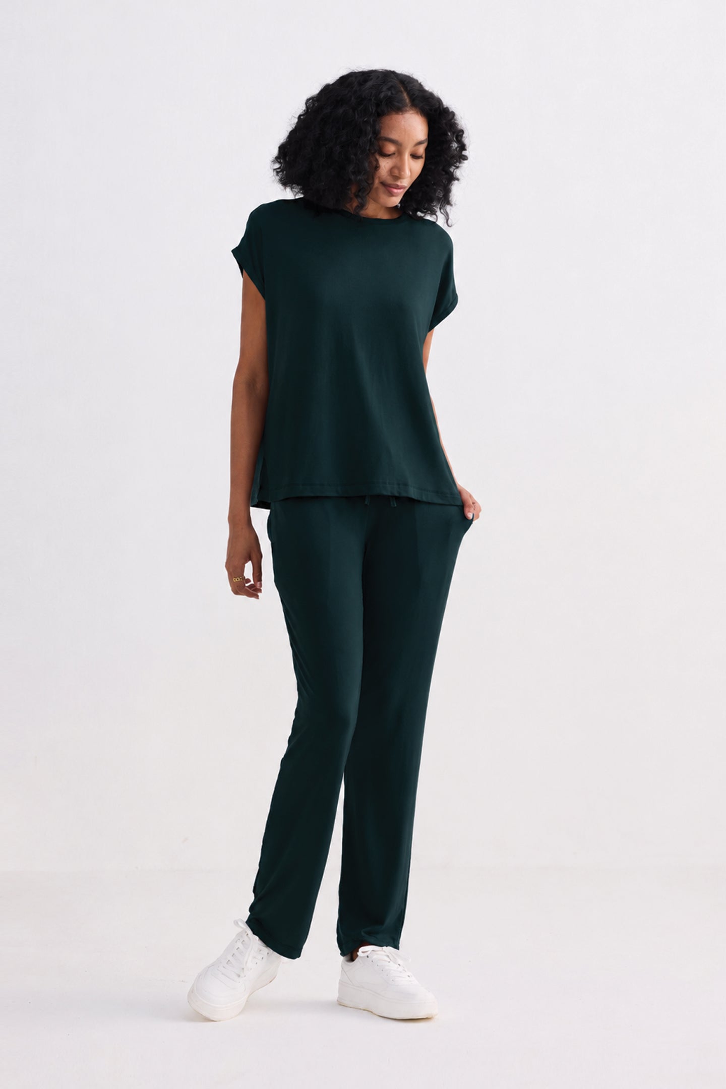 Wide Leg Pant in Teal