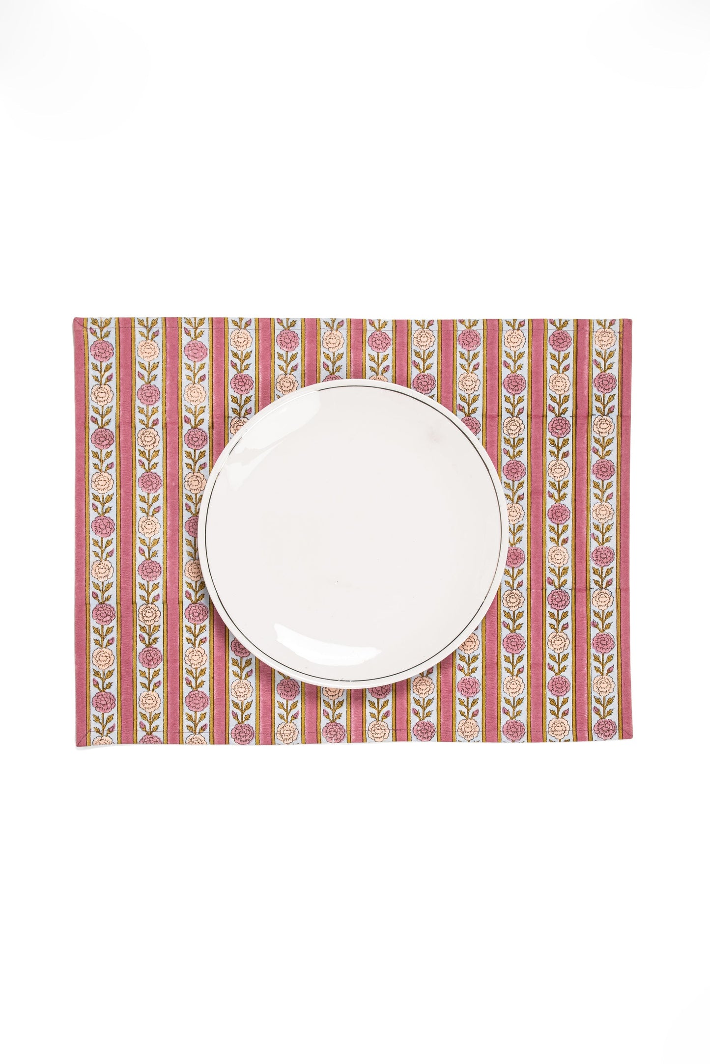 Vintage Floral Stripes Placemat