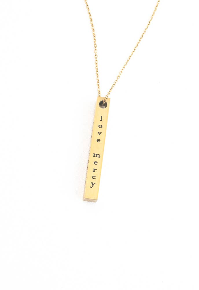 Justice Gold Gold Bar Necklace