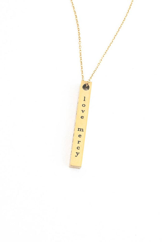 Justice Gold Gold Bar Necklace