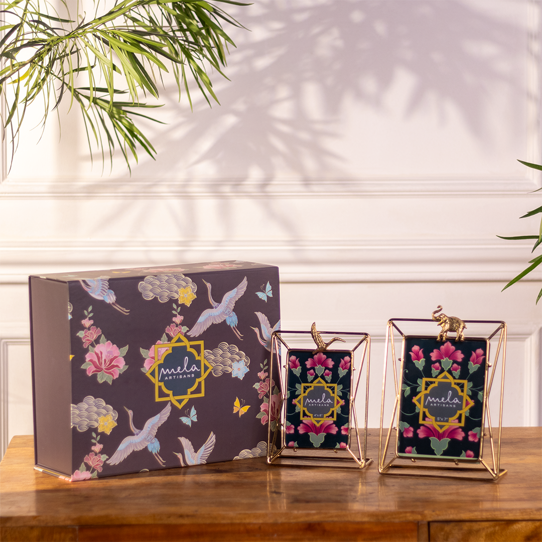 S/2 Glided Photo Frame Gift Box Set