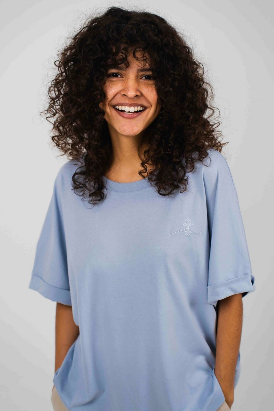Camiseta orgánica - Azul Neblina