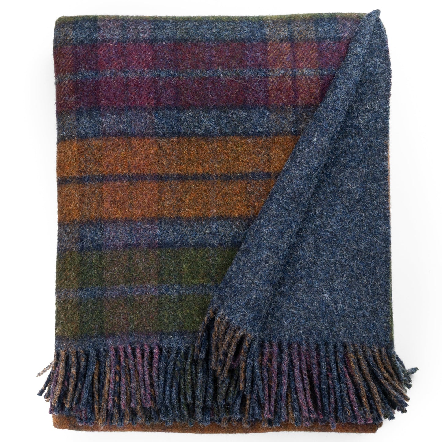 Highland Tweeds Double Cloth Throw - Grey Buchanan