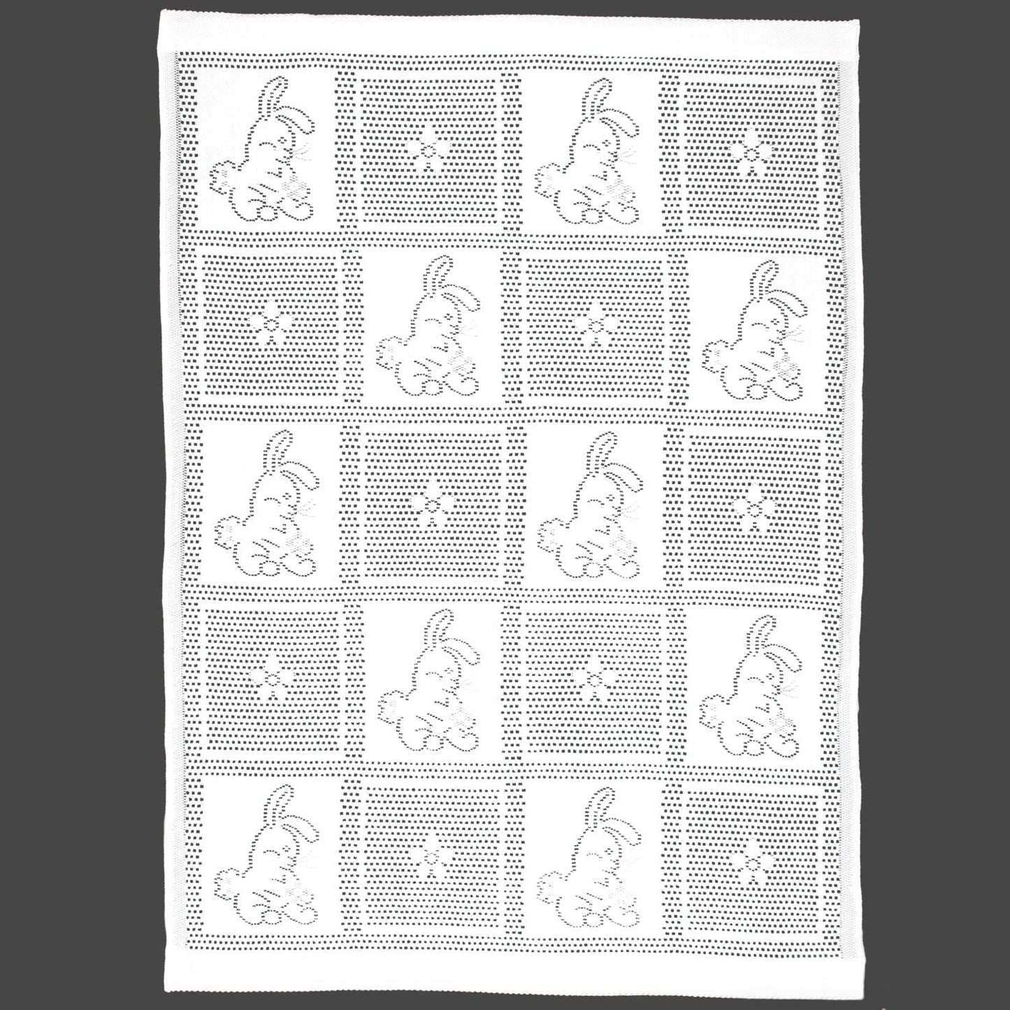 Southampton Home Lace Weave Bunny Baby Blanket ~ White ~