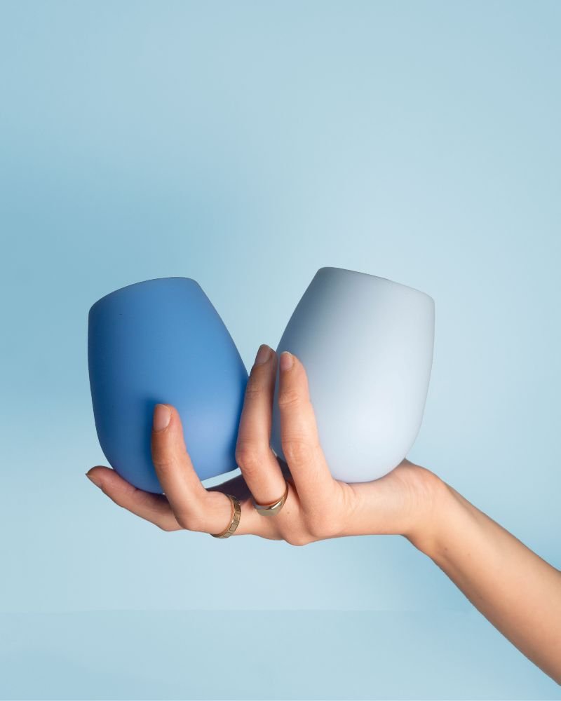 sky + kingfisher | fegg | silicone unbreakable glasses