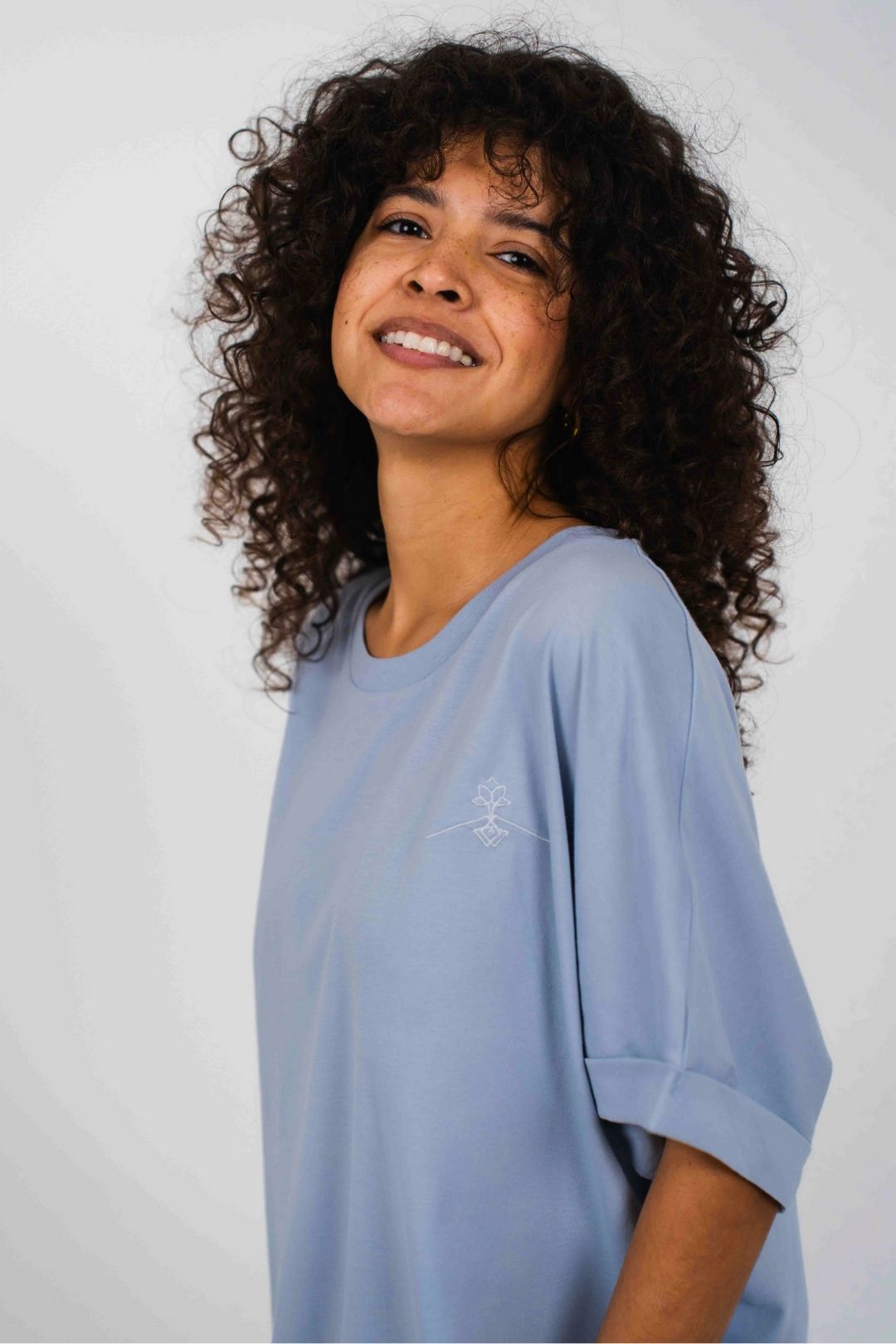 Camiseta orgánica - Azul Neblina