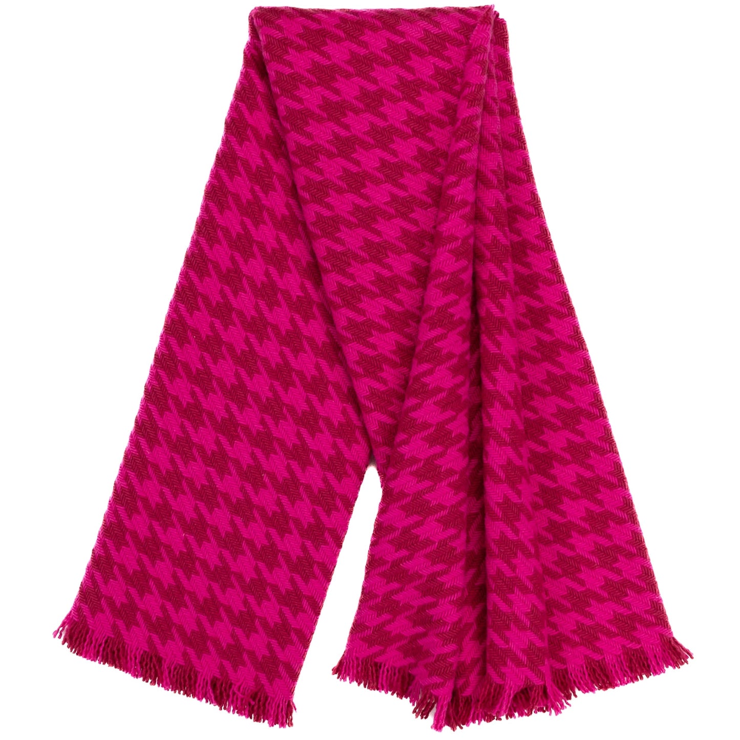 Southampton Home Naturally Weighted Houndstooth Throw - Pink