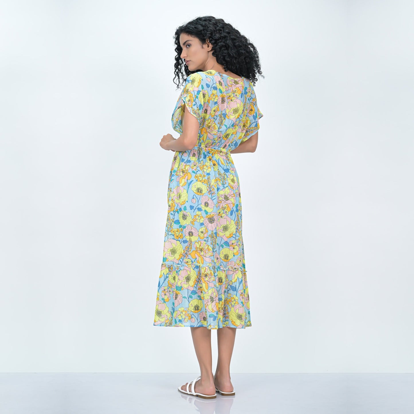 Sunrise Blossom Caftan - Blue