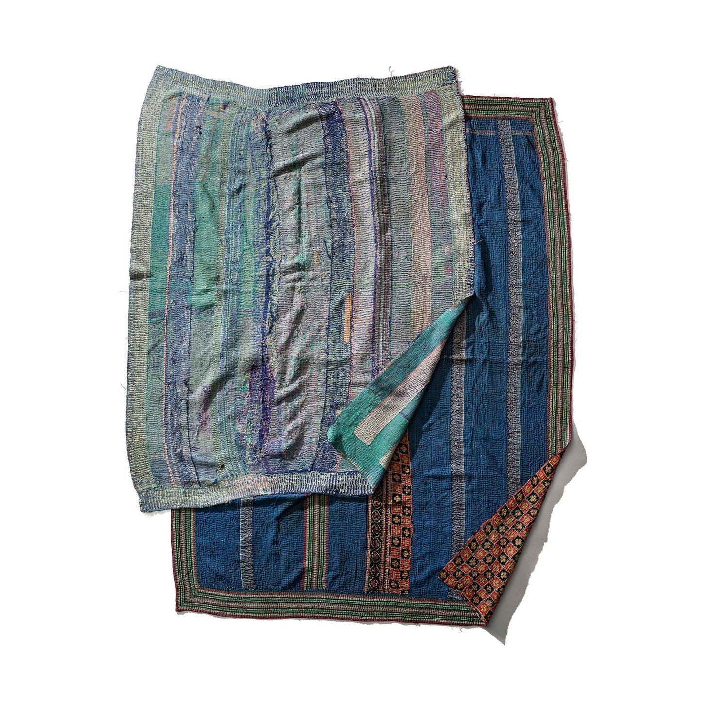 Vintage Kantha Quilt Pet Bed with Cushion