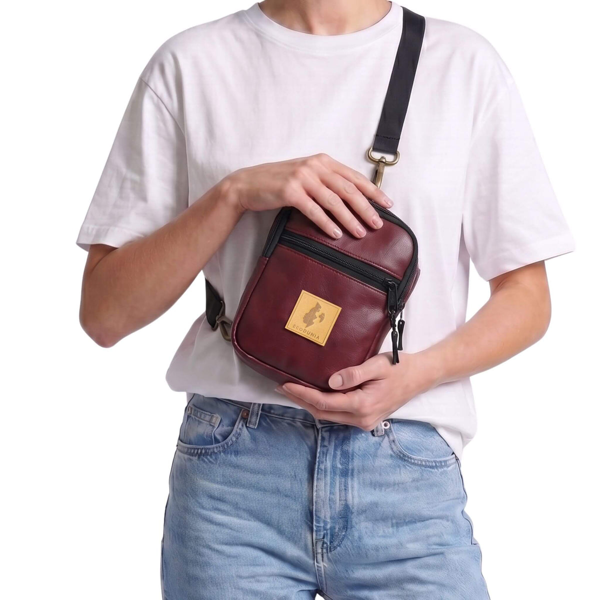 Rozi Convertible Vegan Leather Crossbody Sling Bag