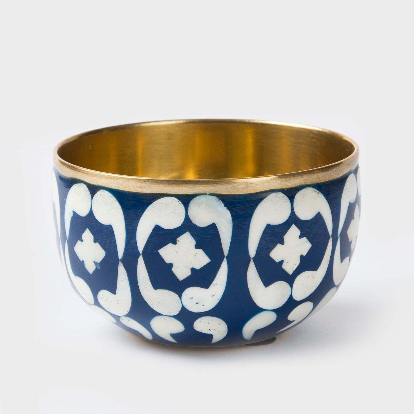 S/2 Lattice Blue Trinket Bowl & Tray Gift Box Set