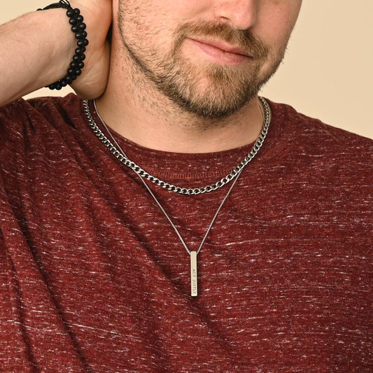 Justice Stainless Bar Necklace