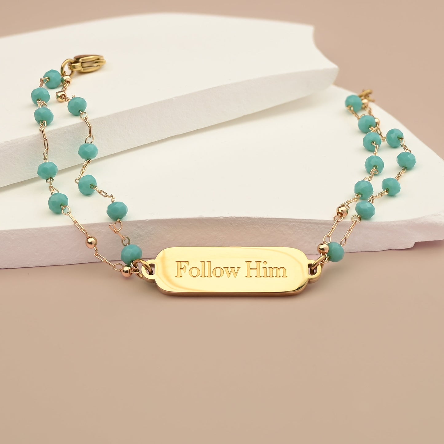Follow Him Bracelet Gold