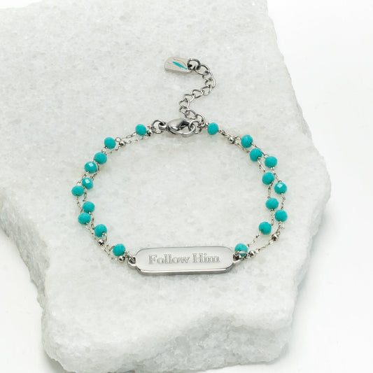 Follow Him Bracelet Silver