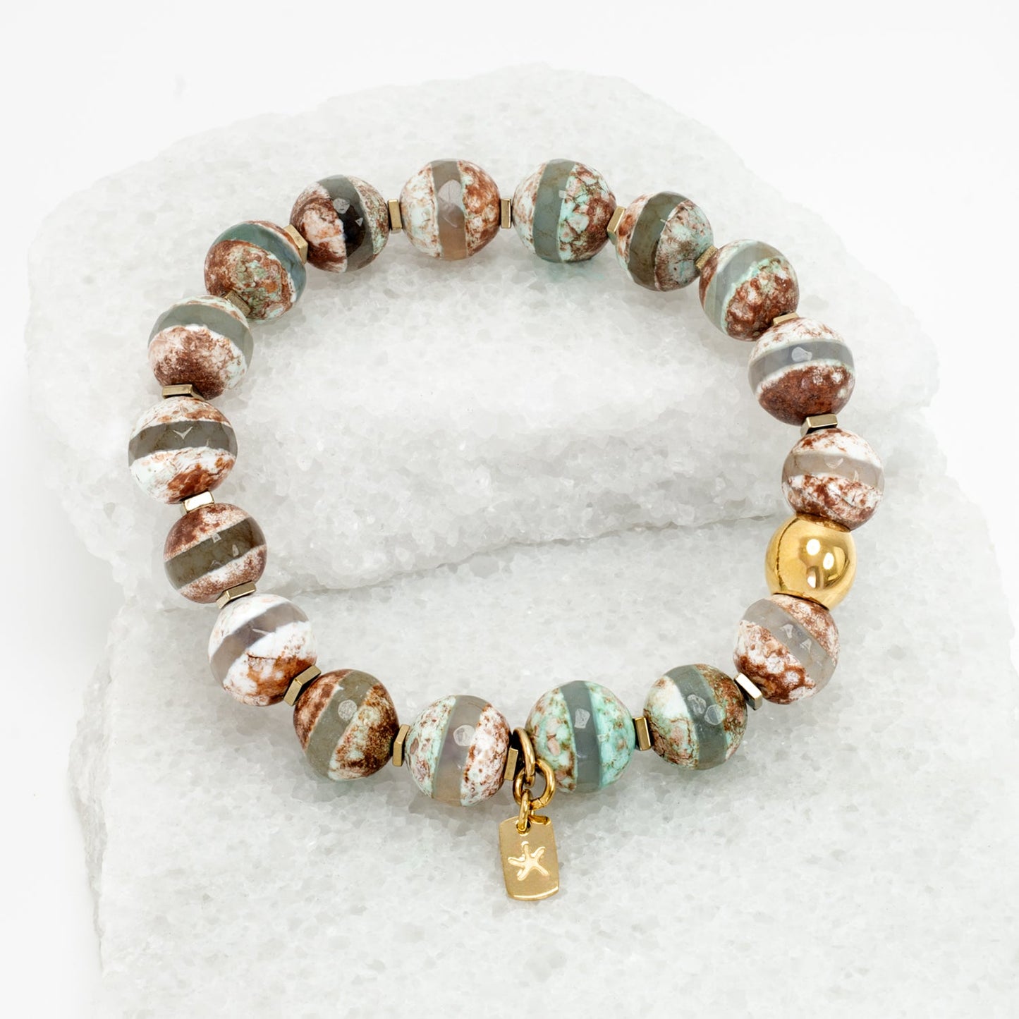 Maya Agate Bracelet in Earth Tones