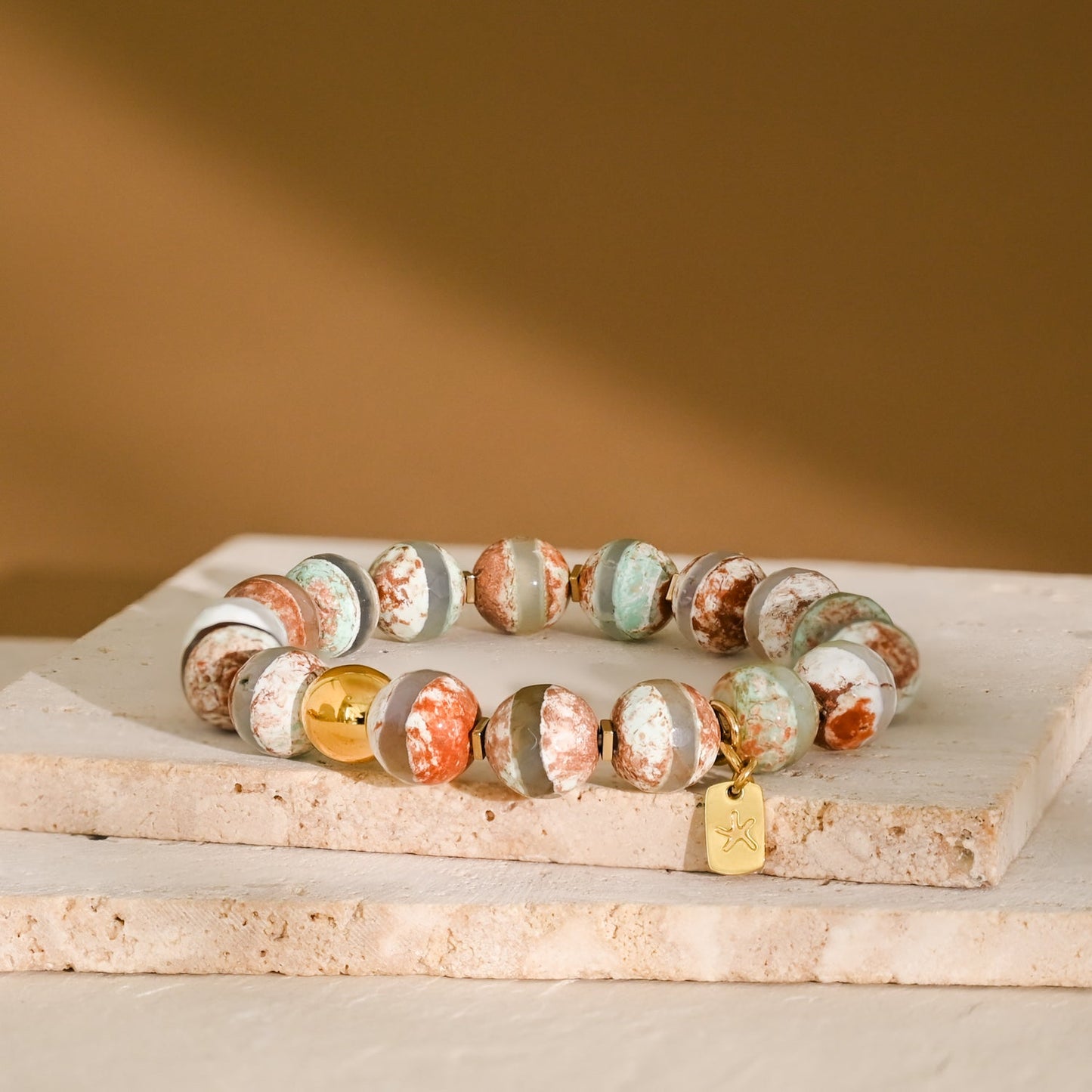 Maya Agate Bracelet in Earth Tones