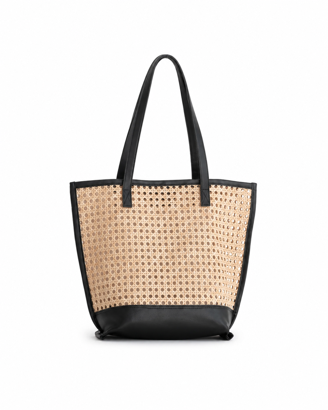 Raja Leather and Cane Tote