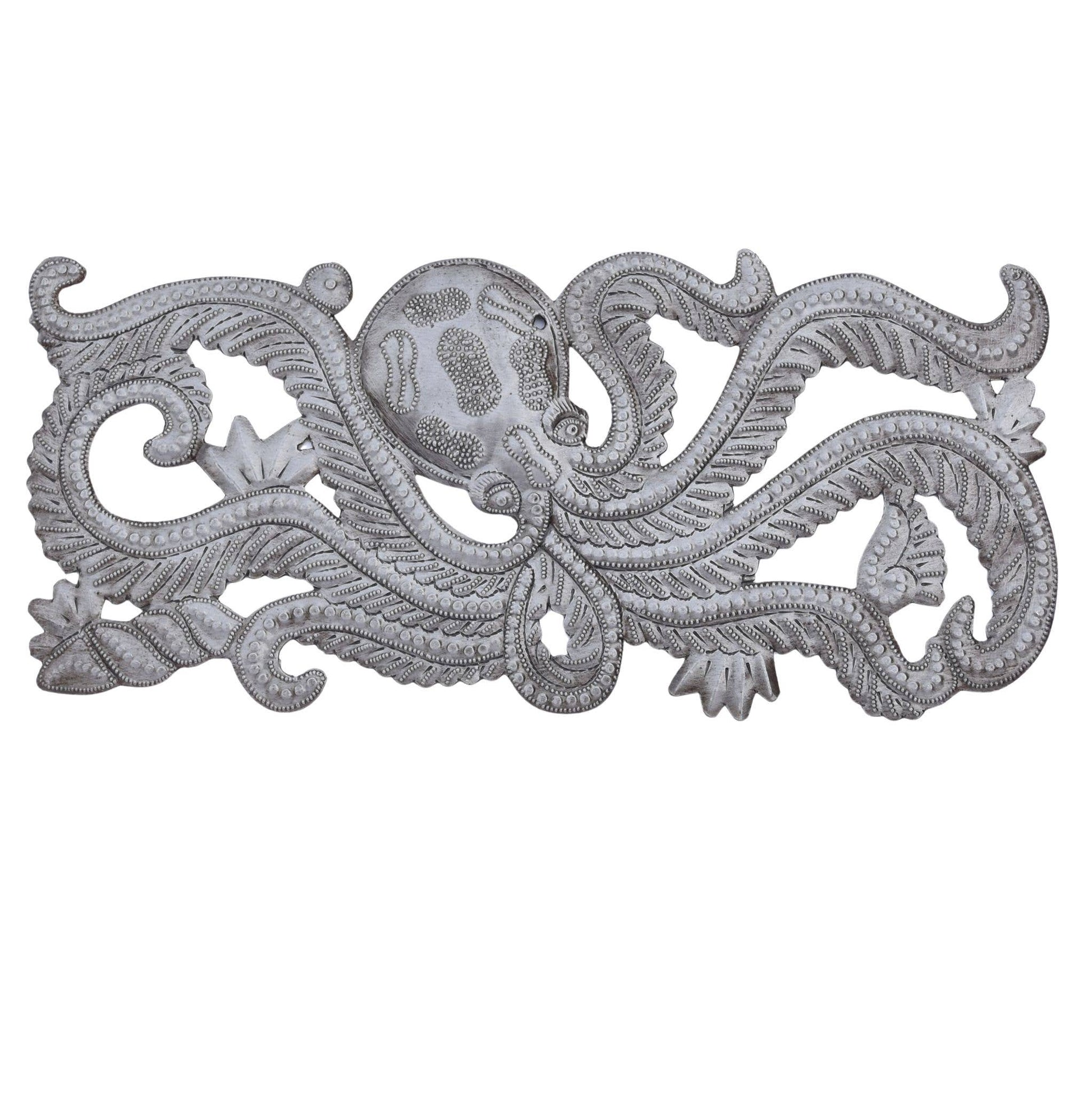 Fair Trade Haitian Octopus – Recycled Steel Metal Art