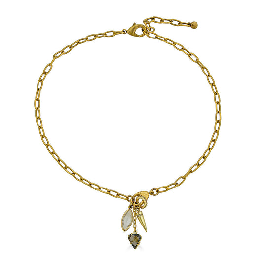 Marquise & Spike Drop Necklace
