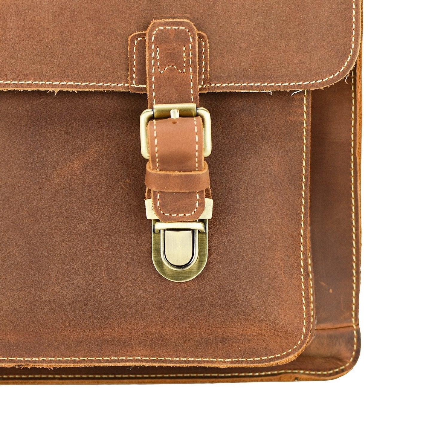 WANDERLUST Large Vintage Satchel ~ British Tan ~