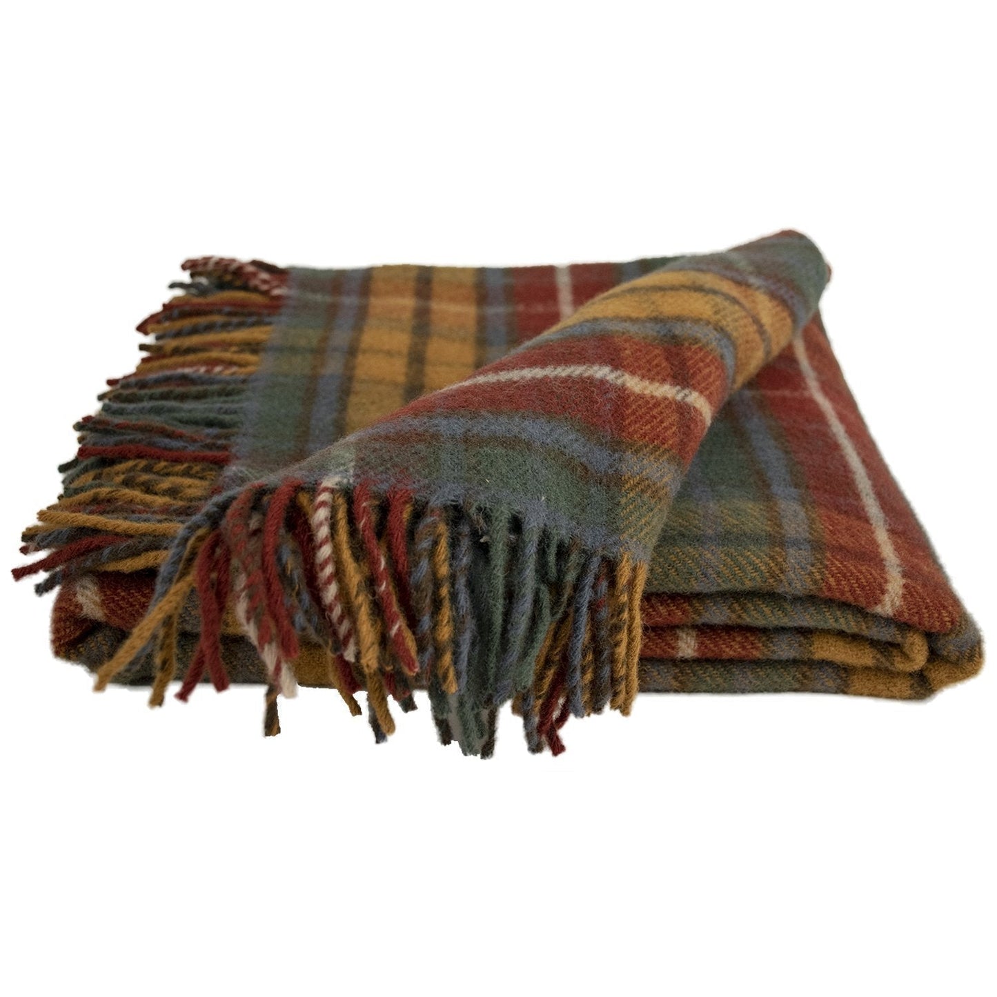 Highland Tweeds Pure New Wool Fluffy Throw ~ Antique Buchanan ~