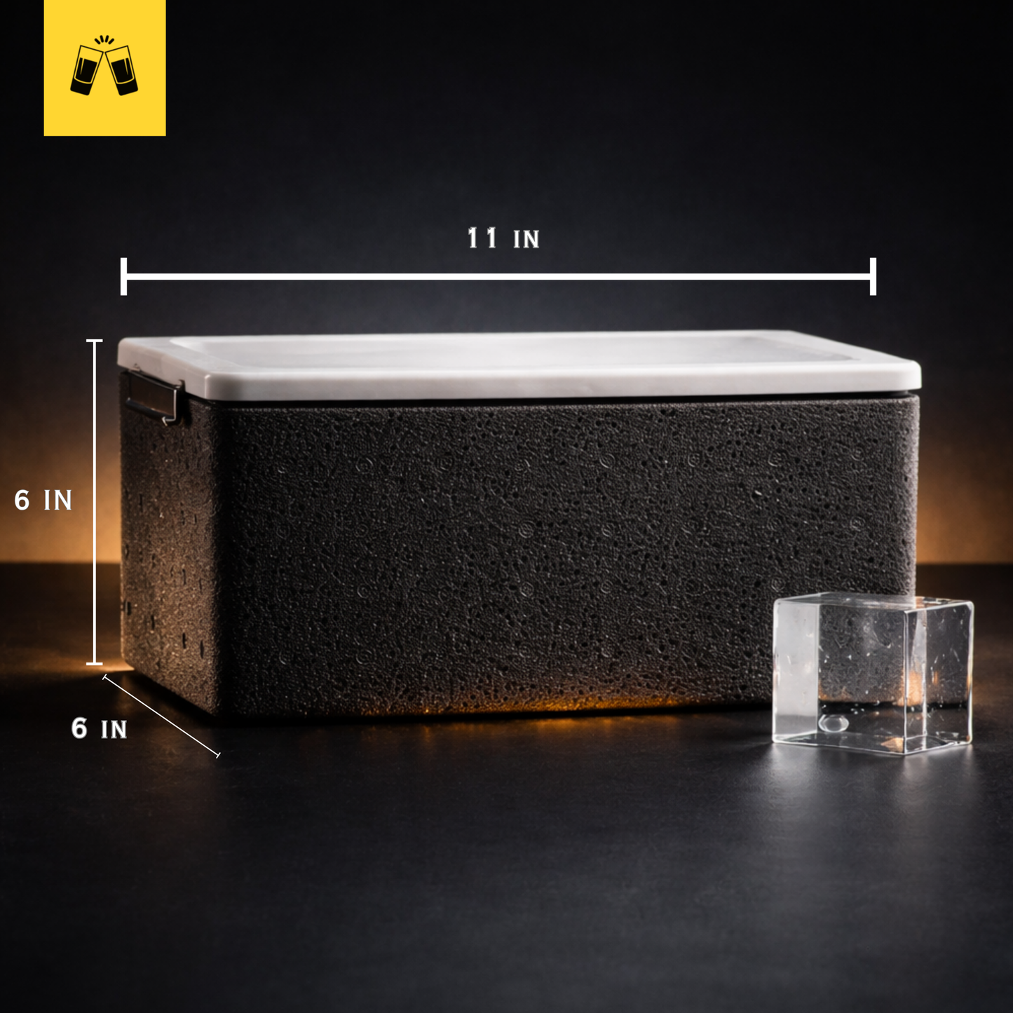 Crystal Clear Ice Cube Mold With Garnish Holder