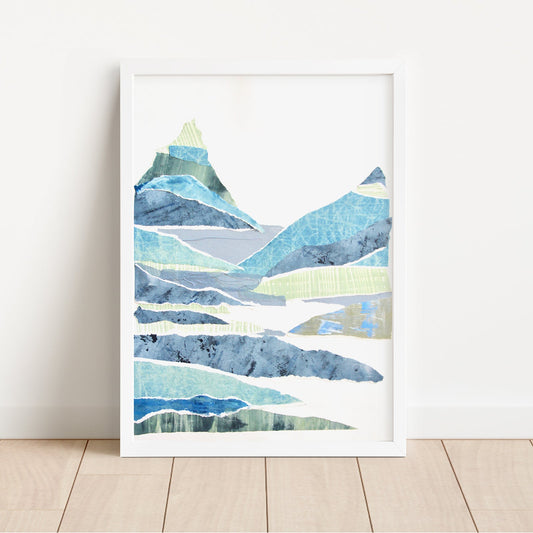 Layered Mountain Small Framed Print