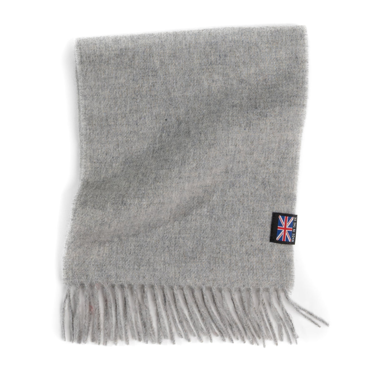 Prince of Scots Fringed Merino Wool Scarf (Silver)