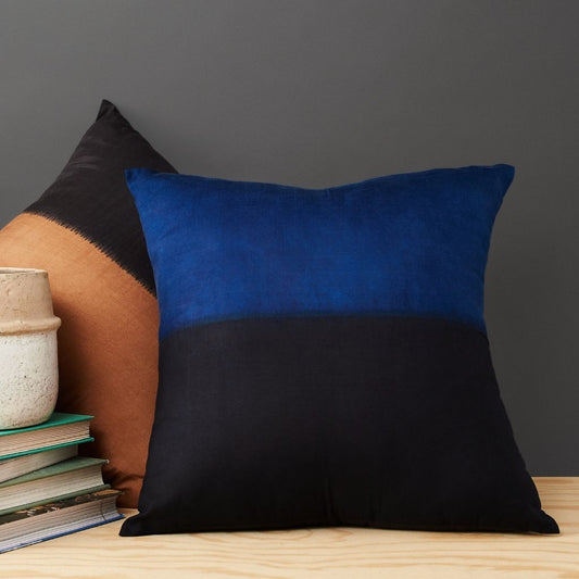 Aakar Mor Color Block Mulberry Silk Pillow