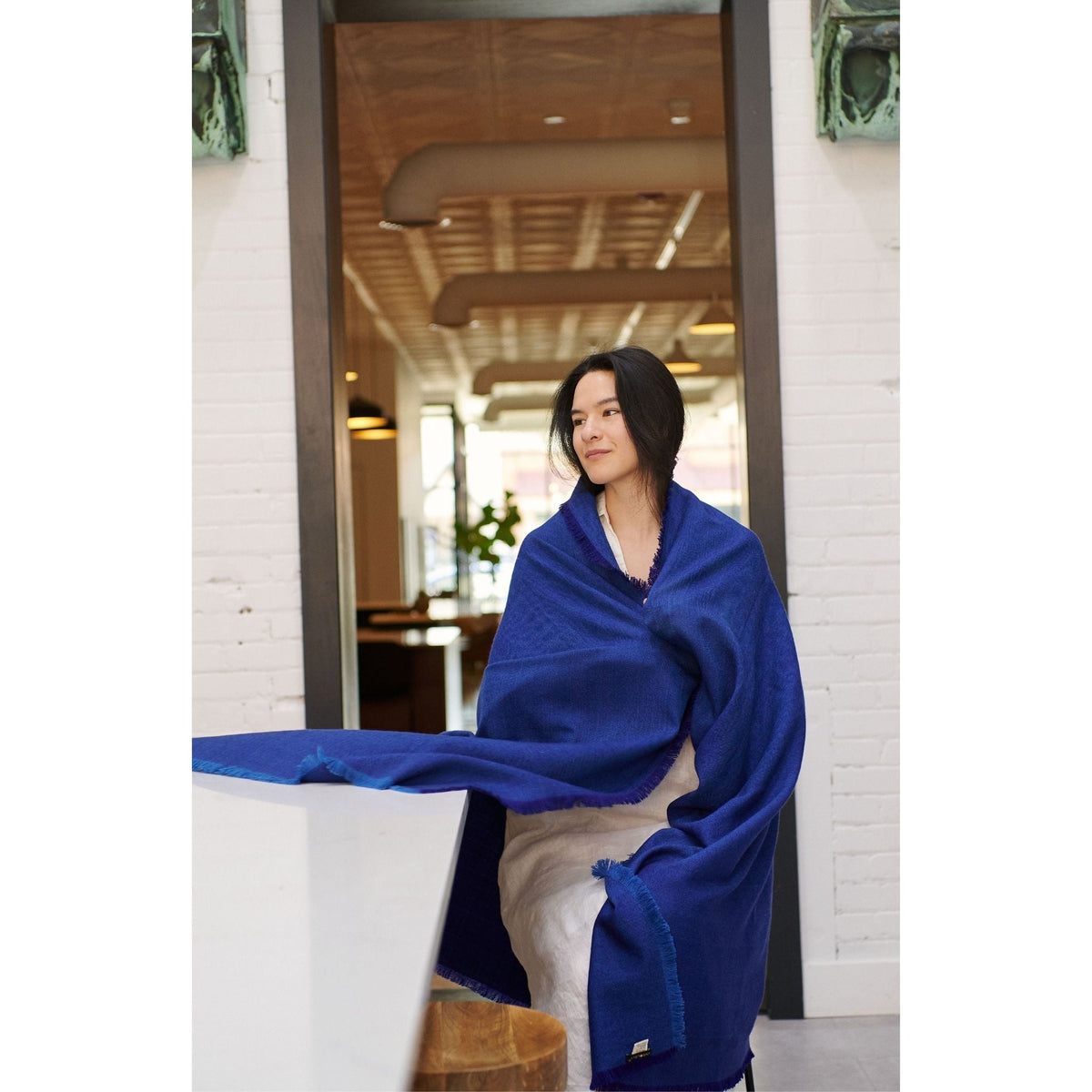 Herringbone Plush Soft Merino Handwoven Throw
