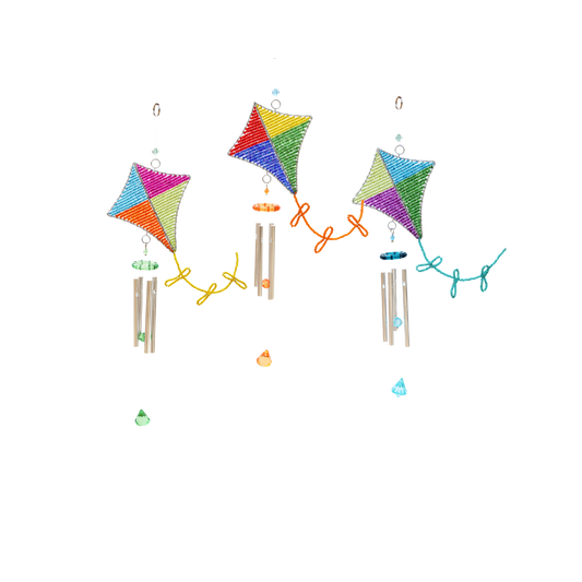 Kite Wind Chime, Sm Asst  (Set of 3)