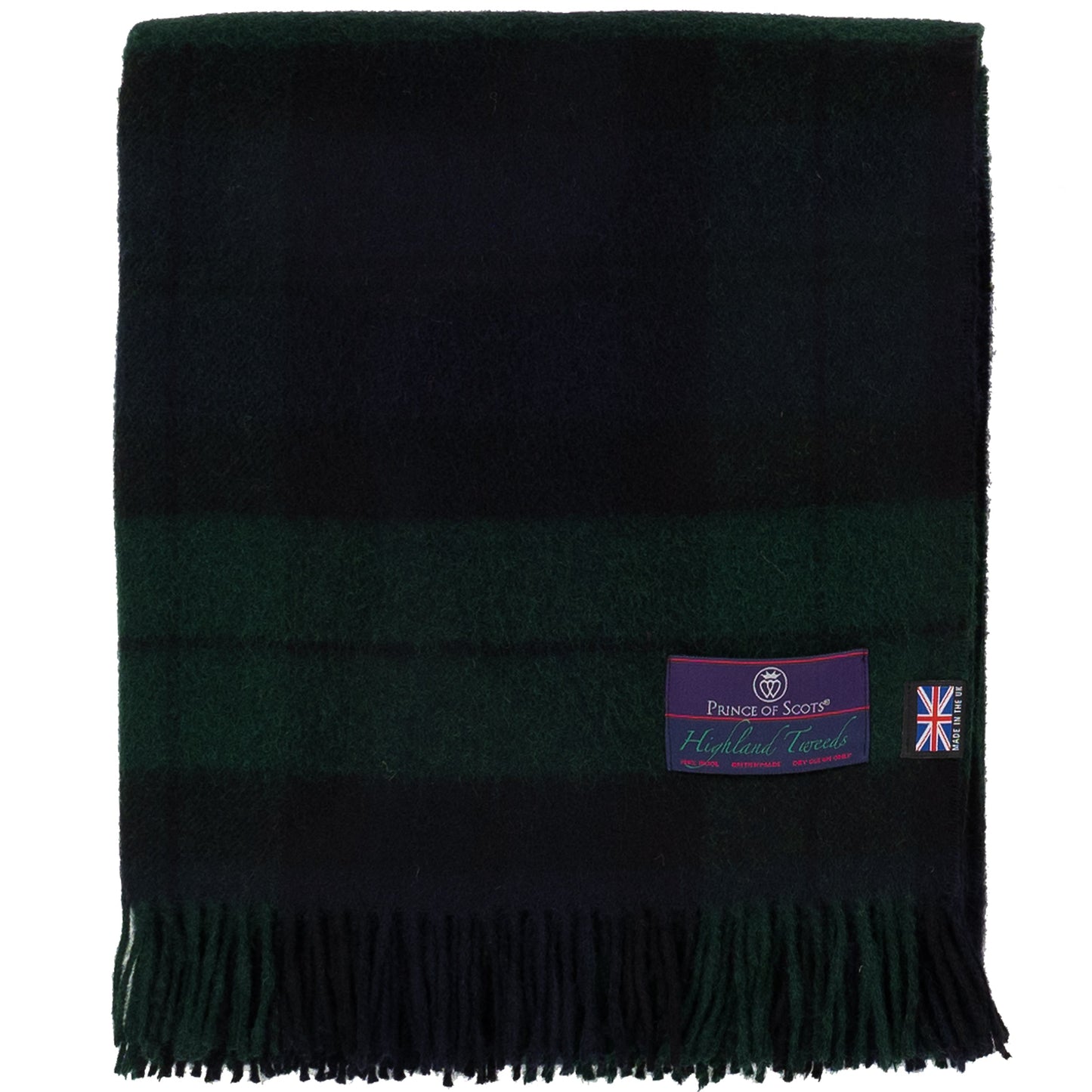 Highland Tweeds Shetland Lambswool Throw (Black Watch)