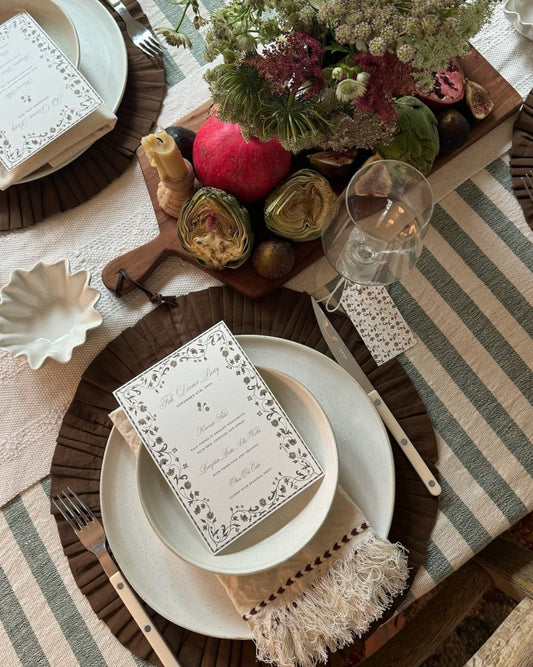 Chocolate Braid Detail Napkin | Set of 2
