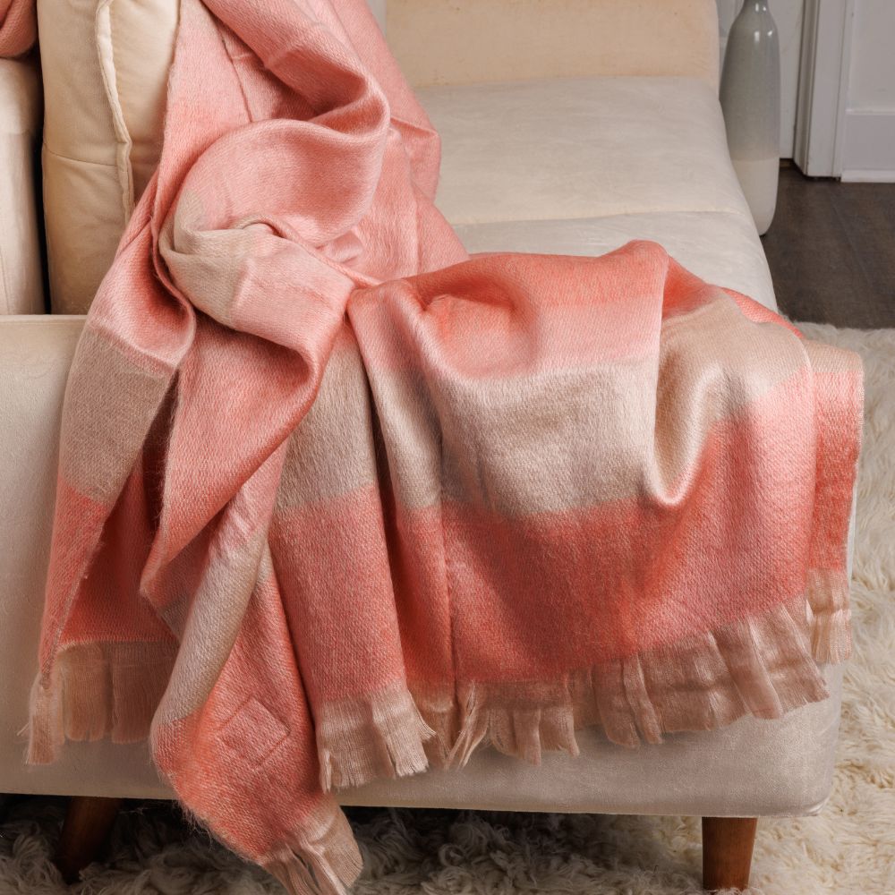 Kallpa Collection - Faded Coral with Eyelash Trim